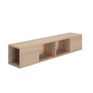 Mueble lateral para mesa tipo Bench elaborado en tablero MDP en 19 mm de espesor